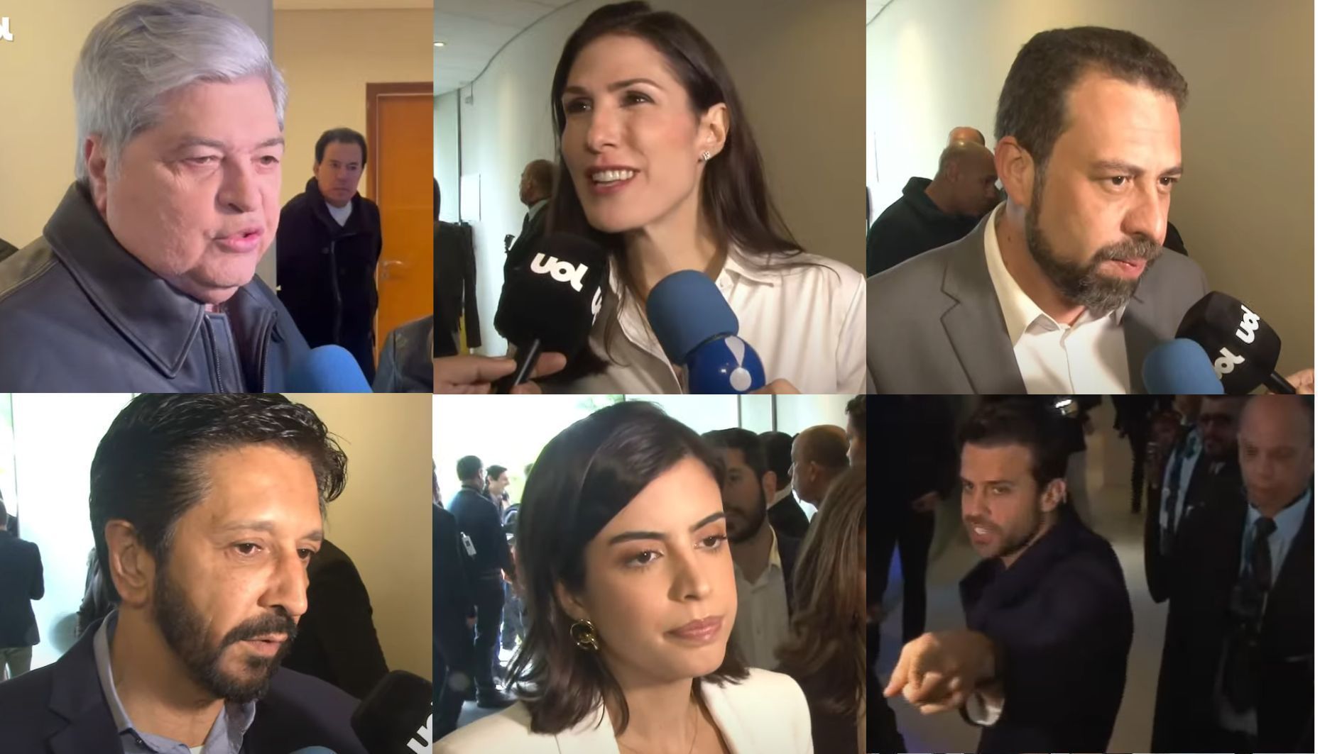 Candidatos chegando ao debate da Rede TV!/UOL