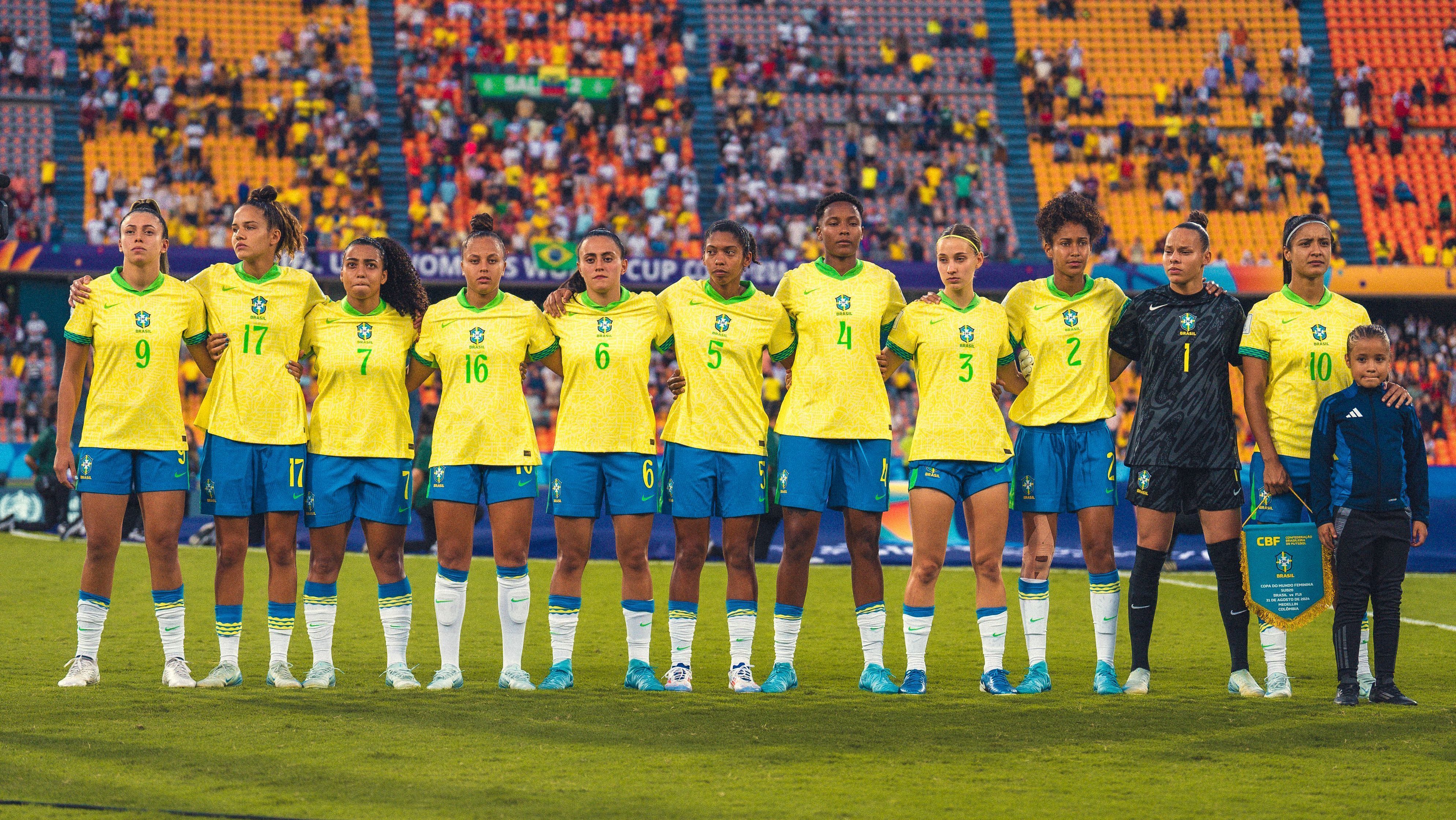 Seleção Feminina sub-20 em jogo contra Fiji