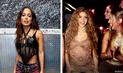 Anitta e Shakira se encontram em gravação e levantam rumores de parceria