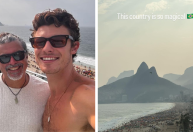 Shawn Mendes declara amor ao Brasil em foto com o pai: "País mágico"