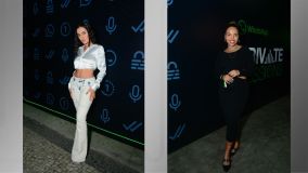 Gabi Melim e Giovanna Pitel na recepção do show de Flora Gil