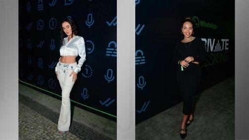 Gabi Melim e Giovanna Pitel na recepção do show de Flora Gil