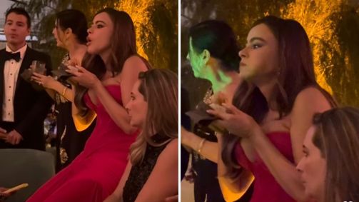 Sofia Vergara se diverte comendo hambúrguer em after do Emmy 2024