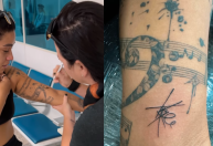 Fã conhece vocalista do Evanescence no Brasil e tatua autógrafo: "Eternizado"