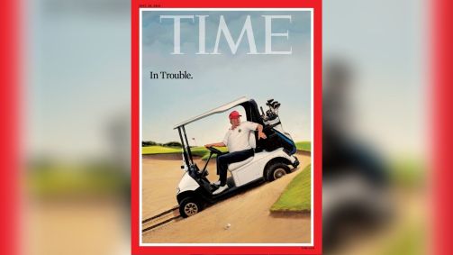 "Em apuros": Trump estampa capa da "Time" após debate contra Kamala