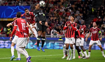 Liverpool brilha na bola aérea em virada sobre Milan pela Champions League