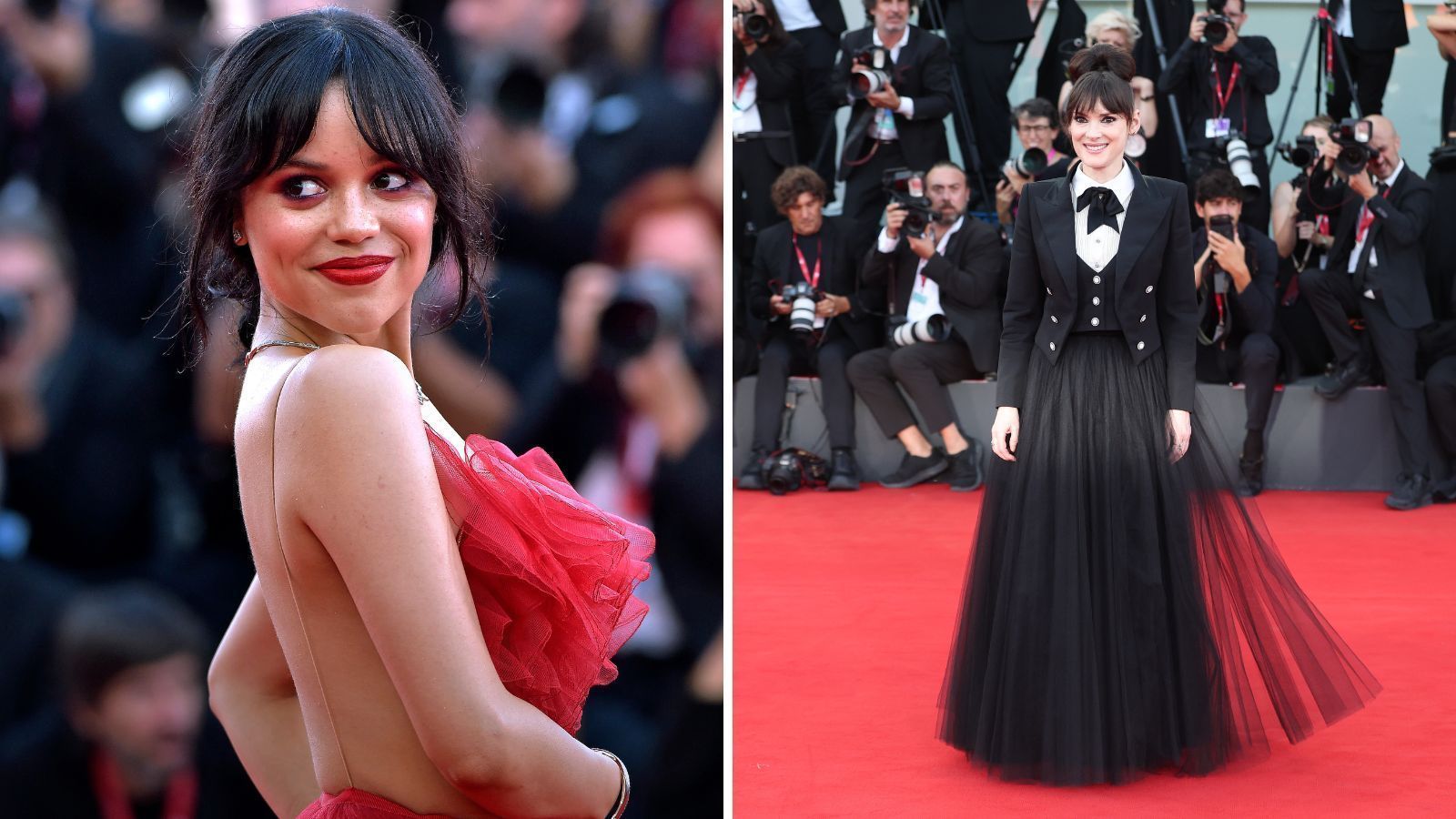 Jenna Ortega e Winona Ryder no Festival de Cinema de Veneza 2024