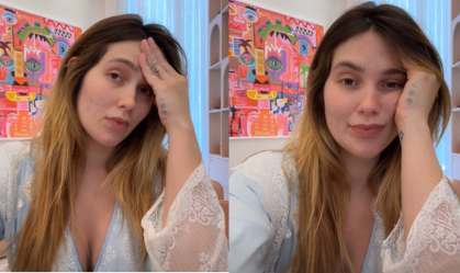 No momento, a mãe de Maria Alice, 3, e Maria Flor, 1, está em casa com os três filhos, compartilhando seu cotidiano nas redes sociais