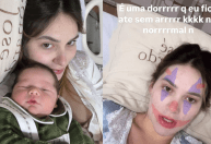 Virginia relata dores após 3º parto: "Não consigo nem respirar"