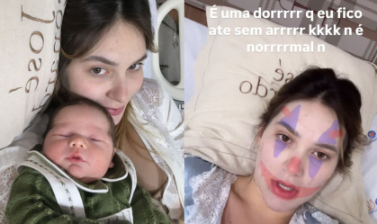 Virginia relata dores após 3º parto: "Não consigo nem respirar"