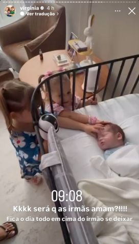 Virginia Fonseca mostrou momento de amor das filhas com o irmão caçula • Instagram/Virginia Fonseca