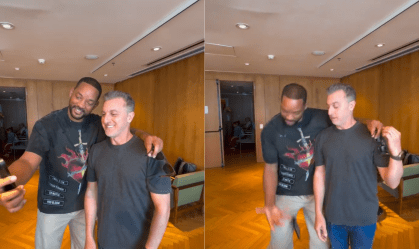Will Smith derruba celular de Luciano Huck ao fazer foto: "Vou comprar um novo"