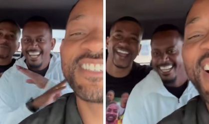 Will Smith aparece em vídeo com sósia brasileiro e Luciano Huck; veja