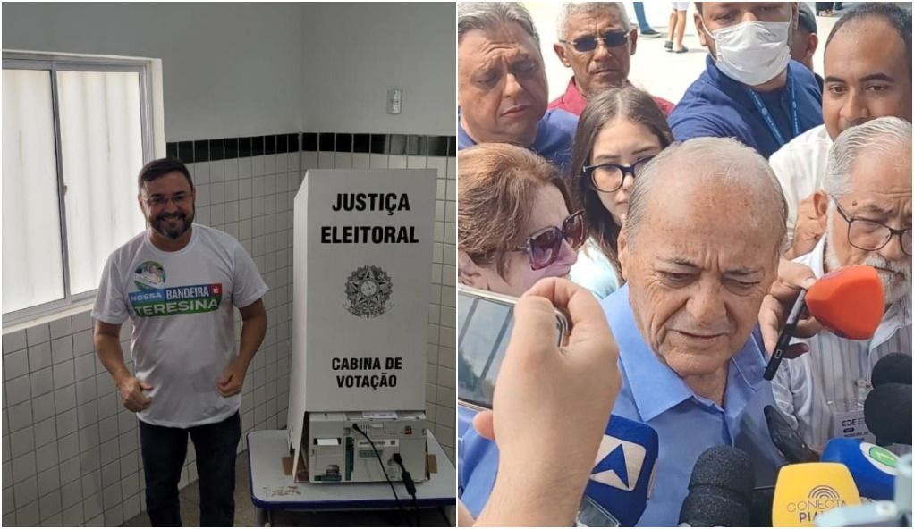 Fábio Novo (PT) e Sílvio Mendes (União Brasil), candidatos a prefeito de Teresina, votaram neste domingo (6)