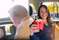 Em McDonald's, brasileira pede a Trump que "não deixe os EUA virarem o Brasil"