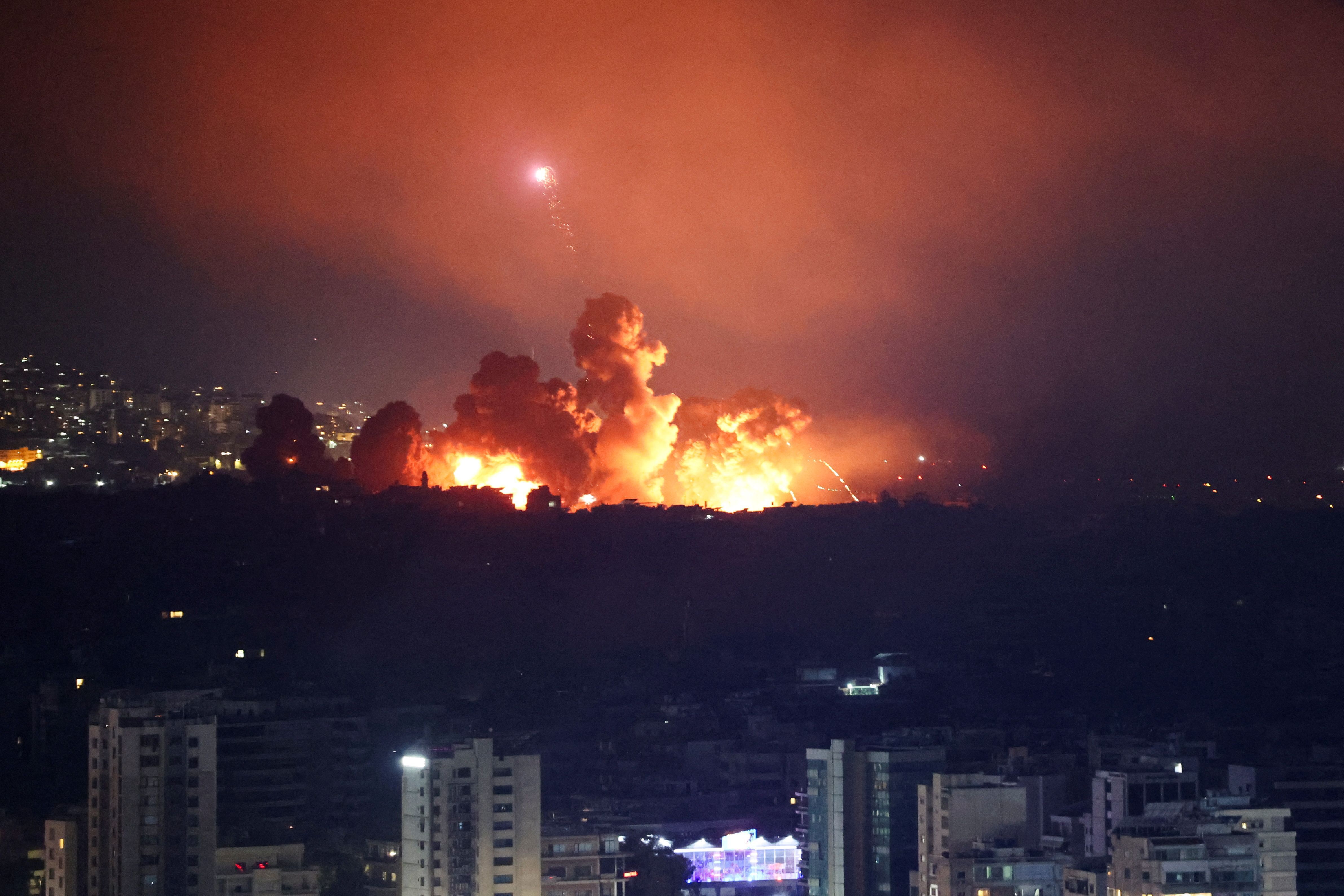 Ataque israelense nos subúrbios de Beirute