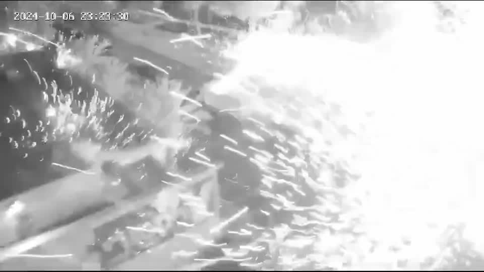 CCTV footage shows Hezbollah rocket hitting Israel's Haifa