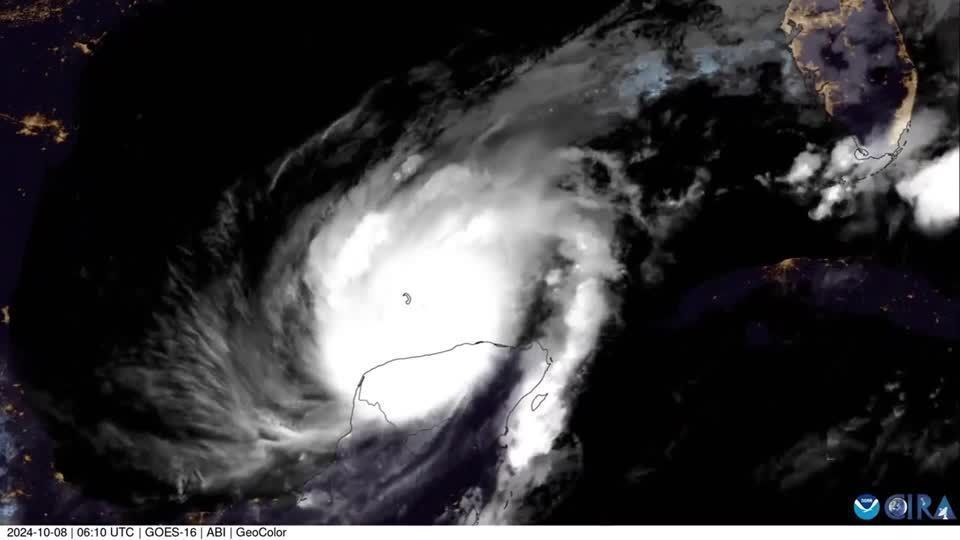 Satellite images shows powerful Hurricane Milton barreling toward Florida