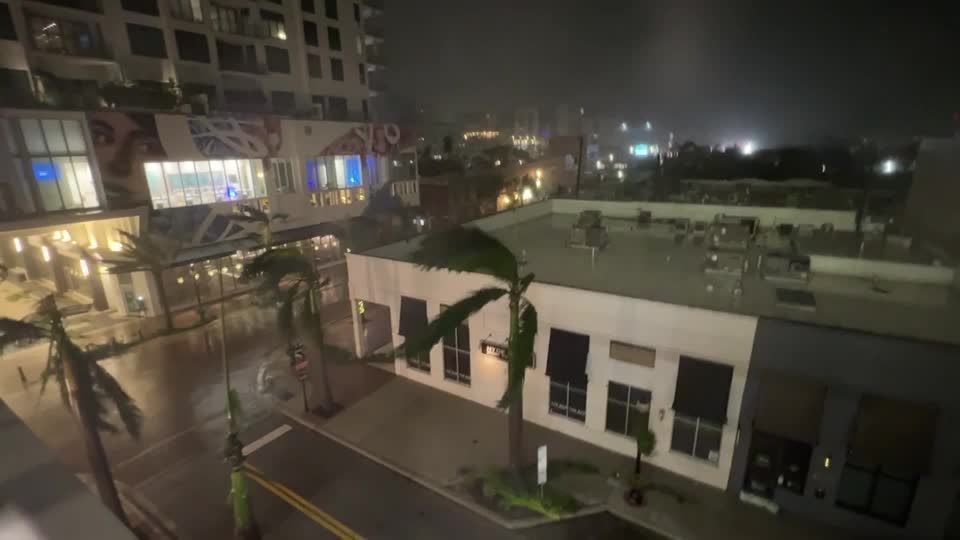 Fierce winds and rain as Hurricane Milton strikes Florida