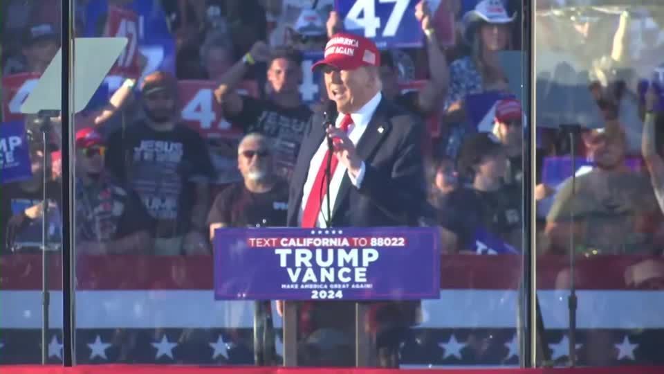 Donald Trump durante comício em Coachella, na Califórnia