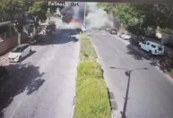 Vídeo: Câmera flagra momento em que foguete atinge cidade em Israel