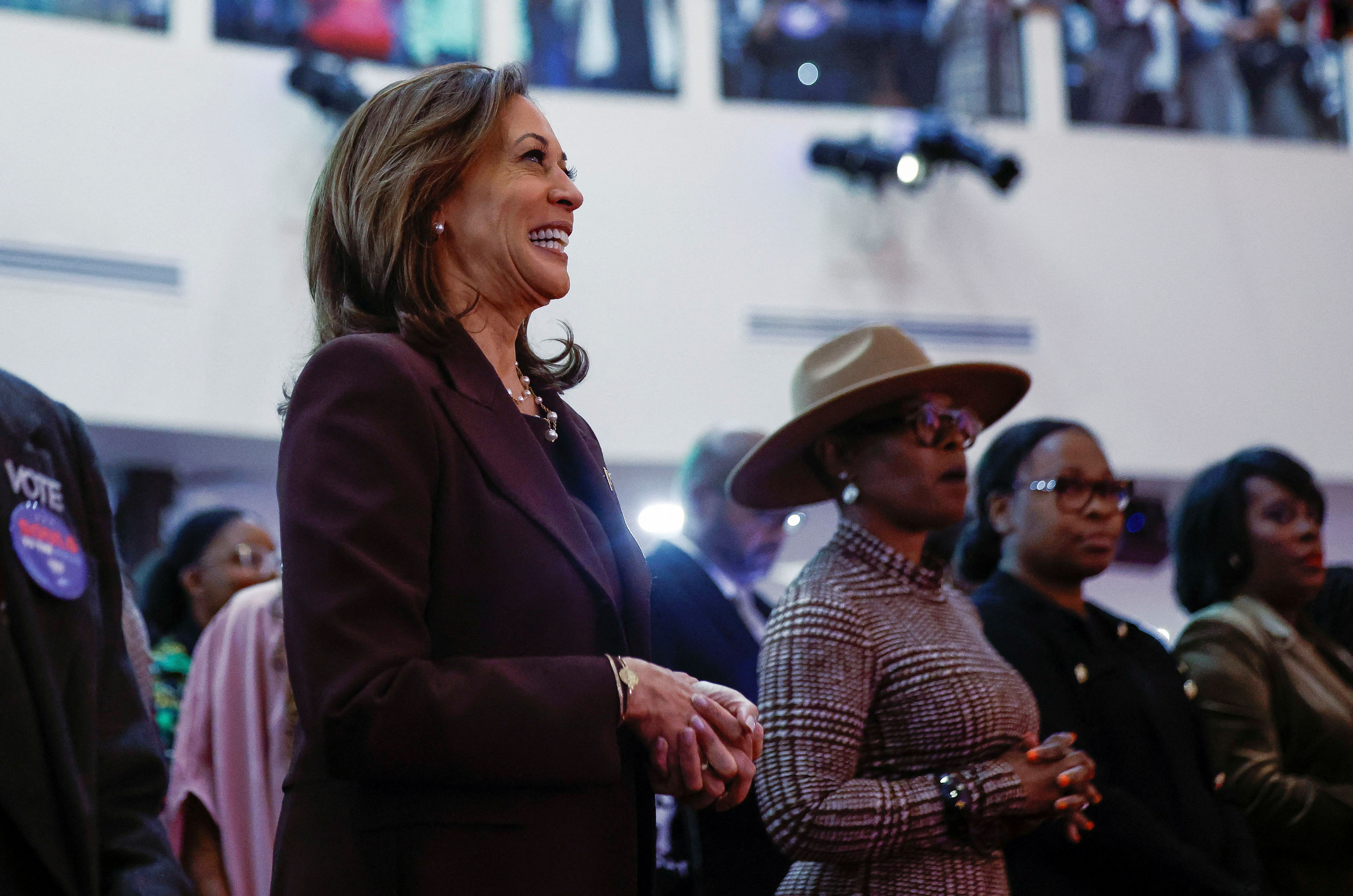 Candidata democrata à Presidência dos EUA, Kamala Harris, na Filadélfia