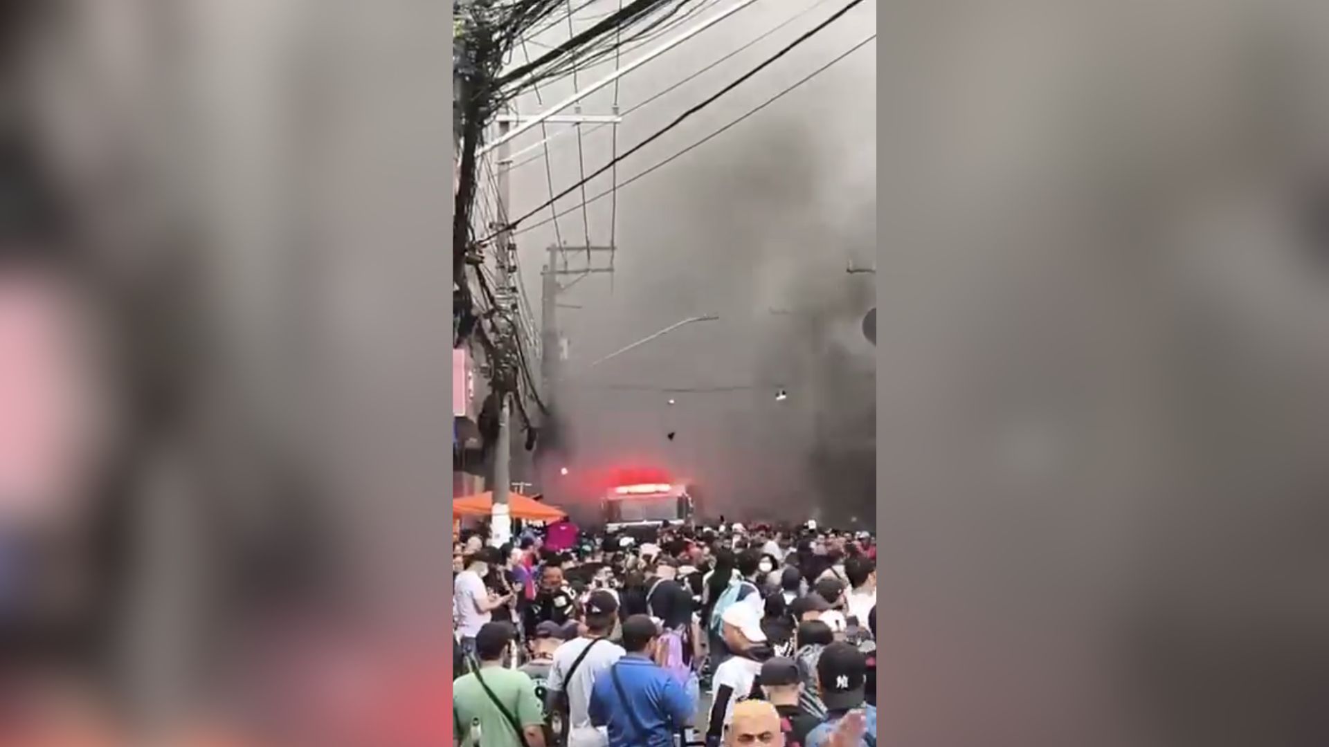 Incêndio atingiu edificação comercial no Brás