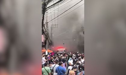 Incêndio atingiu edificação comercial no Brás