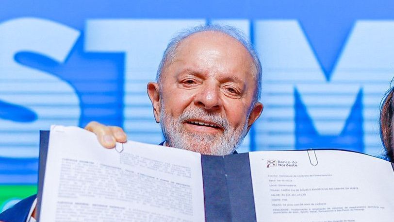 Presidente da República, Luiz Inácio Lula da Silva, durante a cerimônia de anúncio de investimentos do Governo Federal no Rio Grande do Norte, no Auditório da Escola de Governo do Rio Grande do Norte. Natal - RN.