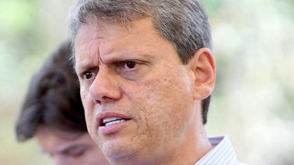 O governador de São Paulo, Tarcísio de Freitas (Republicanos)