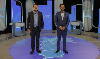 SP - ELEIÇÕES 2024/SP/DEBATE/GLOBO - POLÍTICA - Os candidatos a prefeitura de São Paulo Guilherme Boulos (PSOL) (e) e Ricardo Nunes (MDB)(d) aguardam o início do debate na sede da TV Globo, na zona sul de São Paulo, na noite desta sexta-feira, 25 de outubro de 2024. 25/10/2024 - Foto: TABA BENEDICTO/ESTADÃO CONTEÚDO