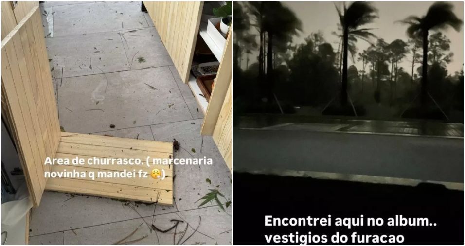 Adriana Sant'Anna disse que não sentiu medo do furacão em nenhum momento • Instagram / Adriana Sant'Anna
