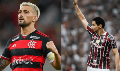 Arrascaeta, do Flamengo, e PH Ganso, do Fluminense