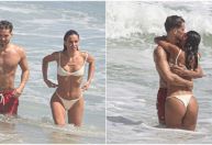 Bruna Marquezine e João Guilherme curtem praia coladinhos no Rio de Janeiro