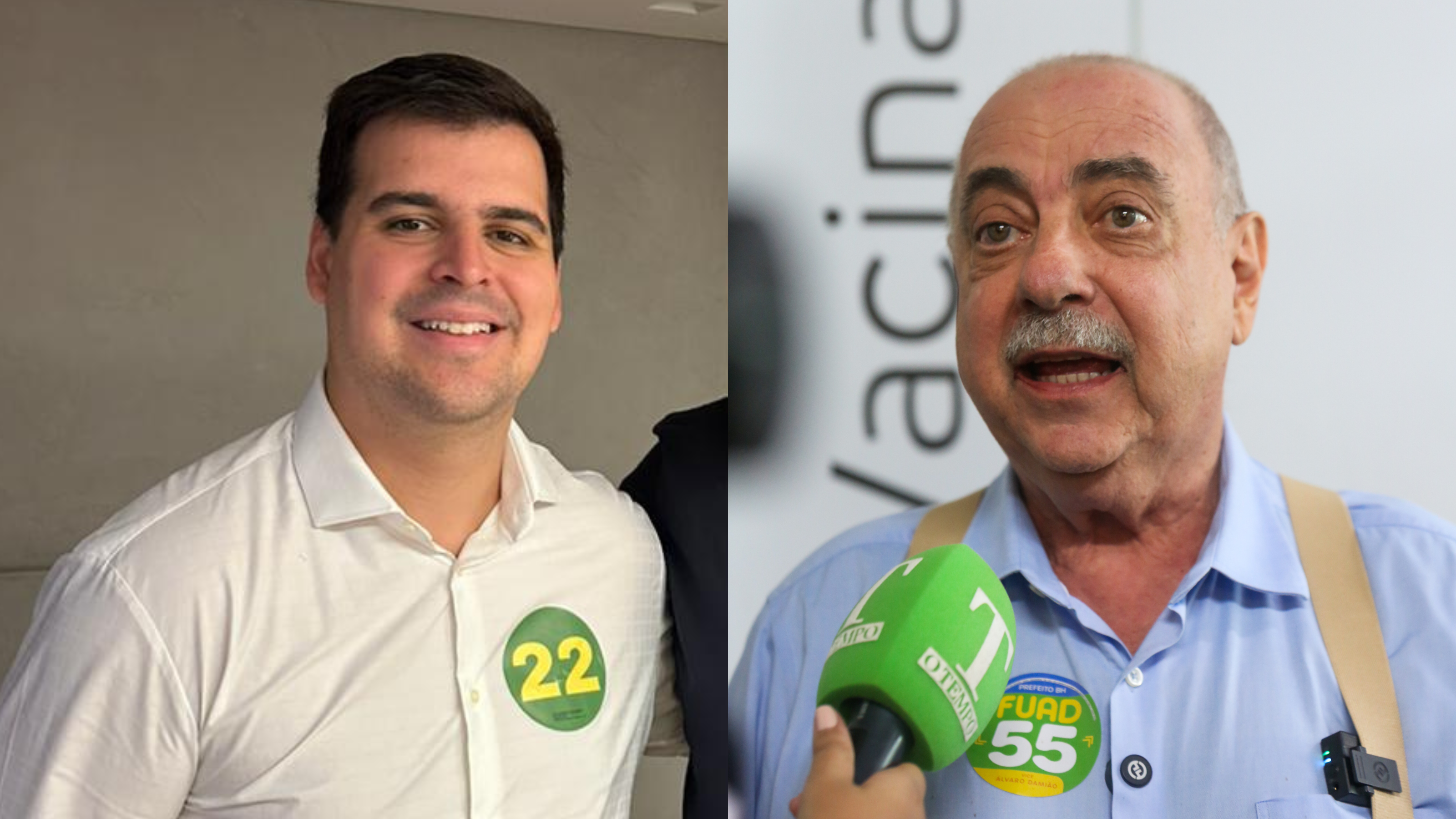 Bruno Engler (à esquerda) e Fuad Noman disputam a Prefeitura de Belo Horizonte