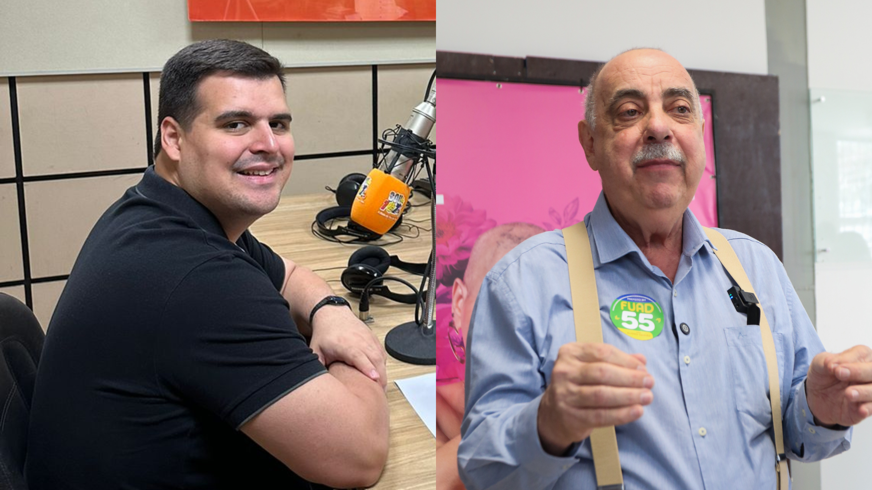 Bruno Engler (à esquerda) e Fuad Noman disputam a Prefeitura de Belo Horizonte