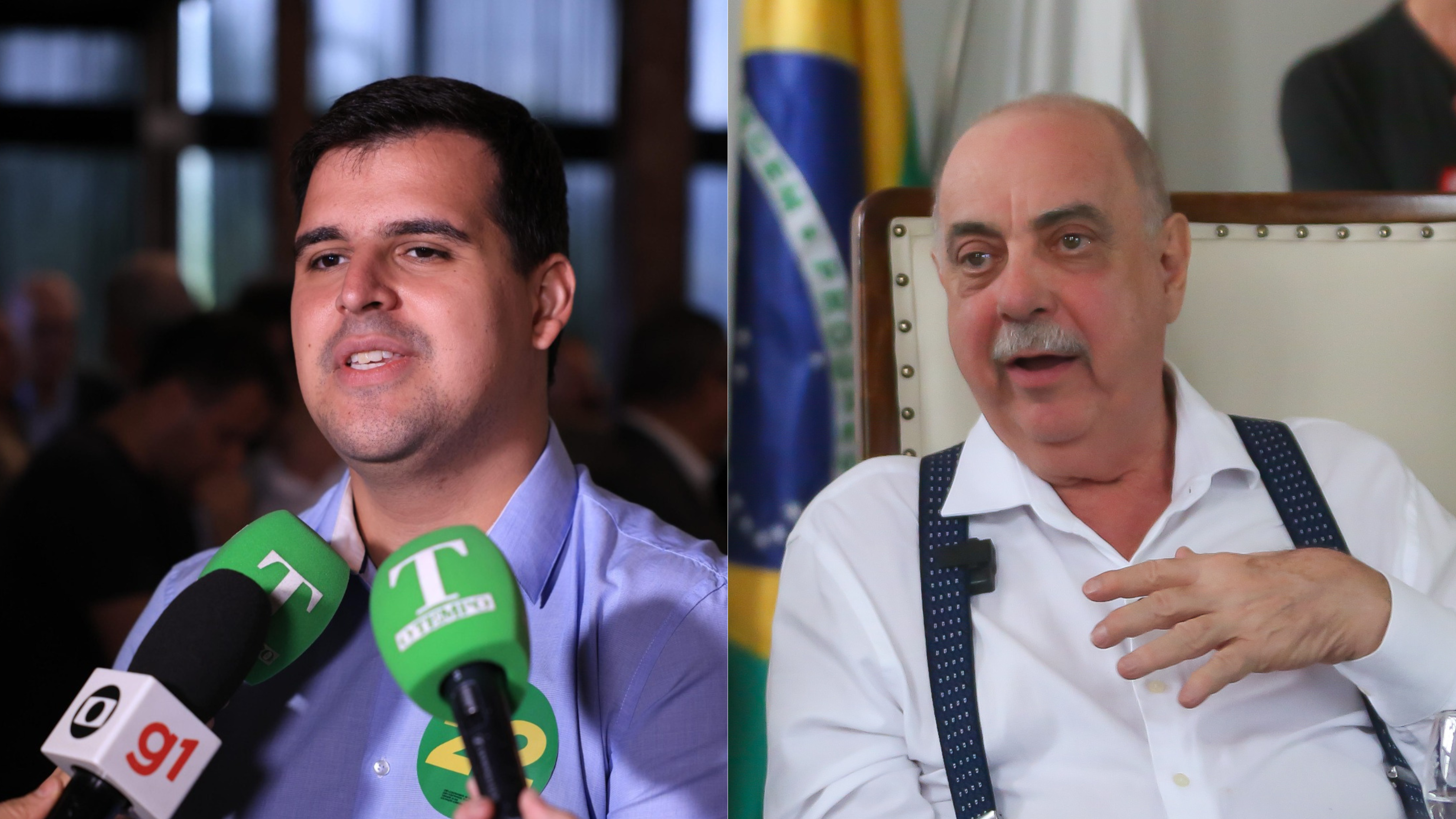 Bruno Engler e Noman Fuad durante campanha à prefeitura de BH