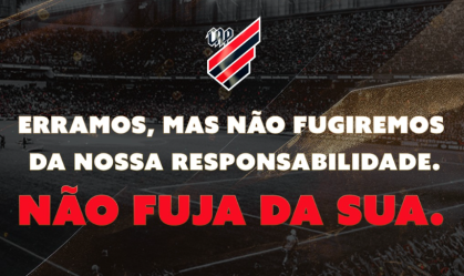 No Z4, Athletico-PR irrita torcida ao postar sobre “responsabilidade”