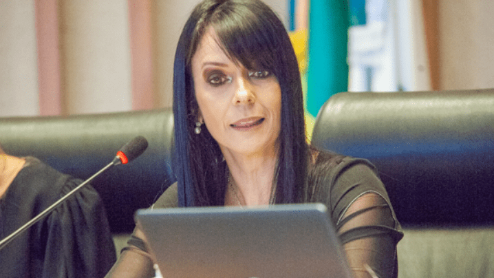 A delegada da PF Marília Ferreira Alencar em depoimento à Câmara Legislativa do Distrito Federal • 09/03/2023 - Silvio Abdon/CLDF