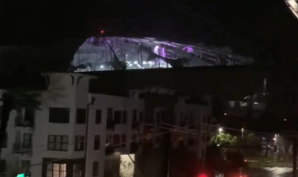 Furacão Milton destroi estádio de beisebol, nos EUA; Veja