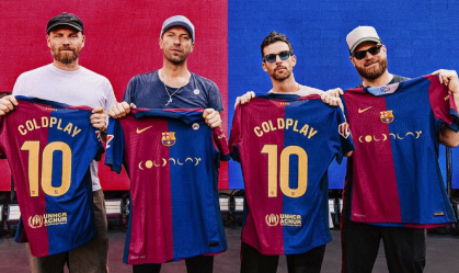 Coldplay estampa camisa do Barcelona; veja fotos