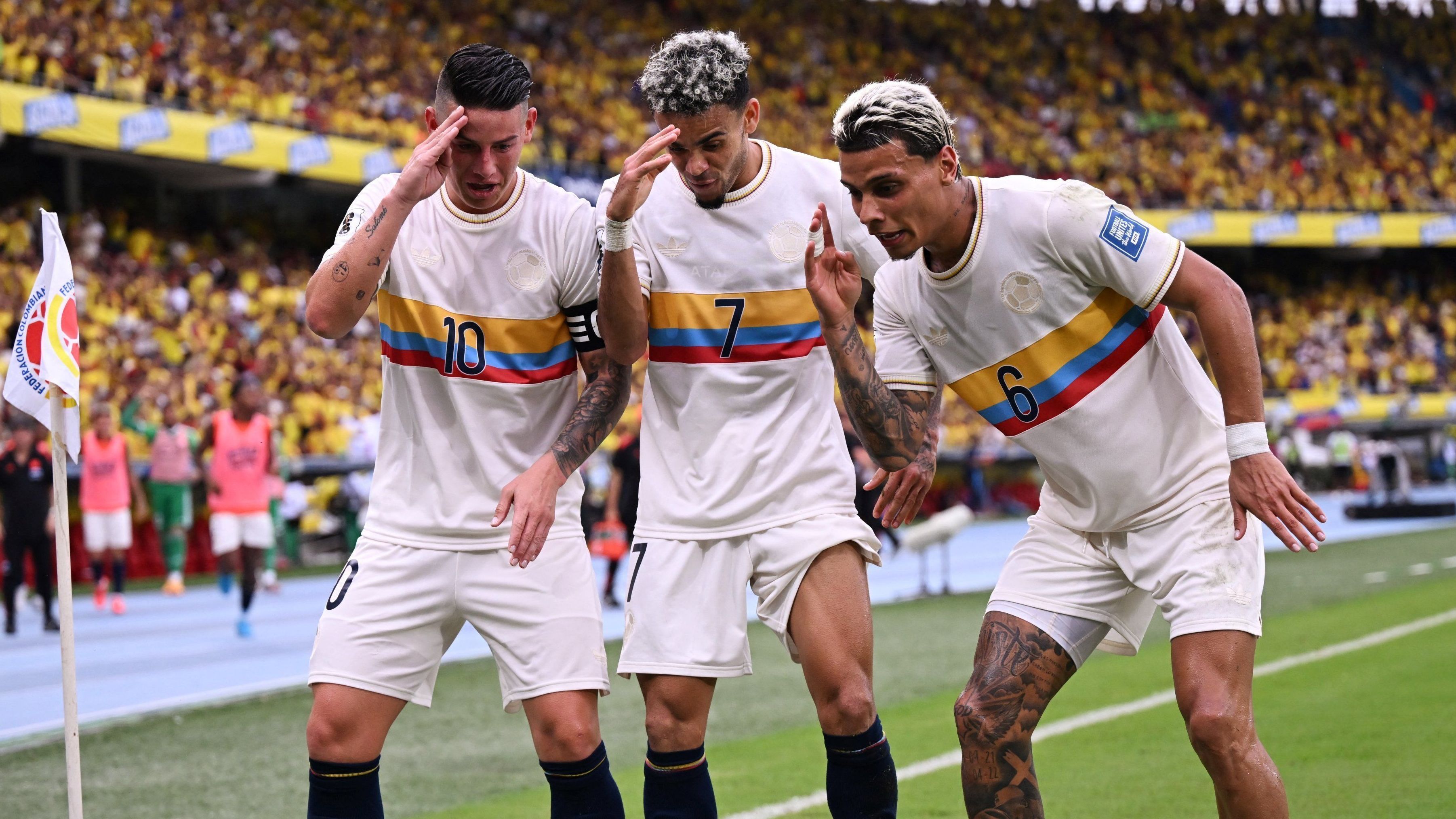 Colômbia dança durante goleada contra o Chile