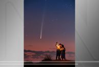 "Cometa do Século" aparece em ensaio de fotos de casamento