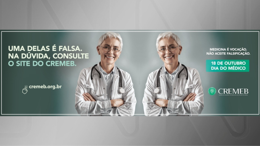 Cremeb informou que a campanha traz a diversidade da sociedade • Divulgação/Cremeb