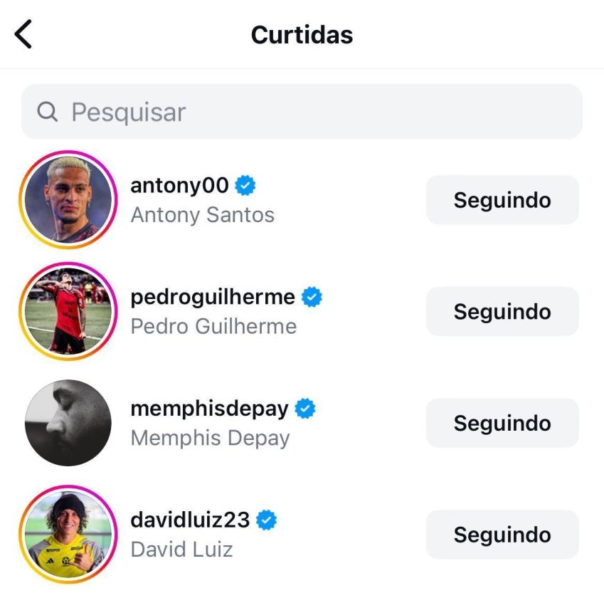 Personalidades do futebol curtem foto publicada por Daniel Alves • Reprodução/Instagram