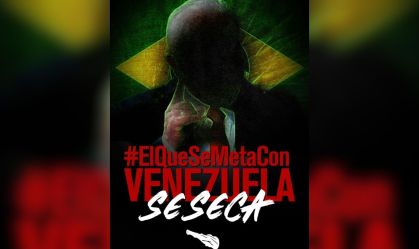 Publicação da Polícia Nacional da Venezuela com imagem borrada de Lula