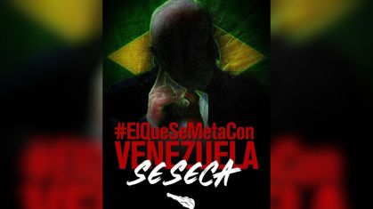 Publicação da Polícia Nacional da Venezuela com imagem borrada de Lula
