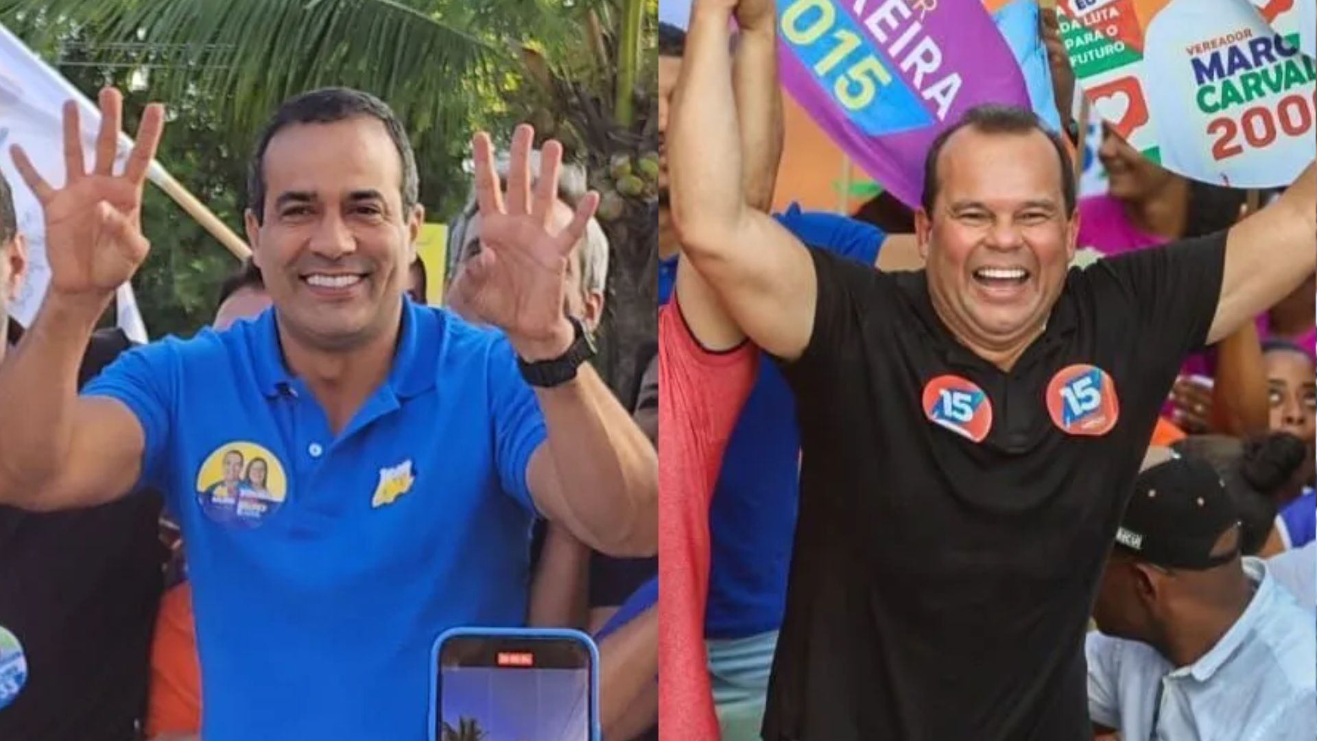 Candidatos à Prefeitura de Salvador, Bruno Reis e Geraldo Júnior em campanha nesta terça (1)