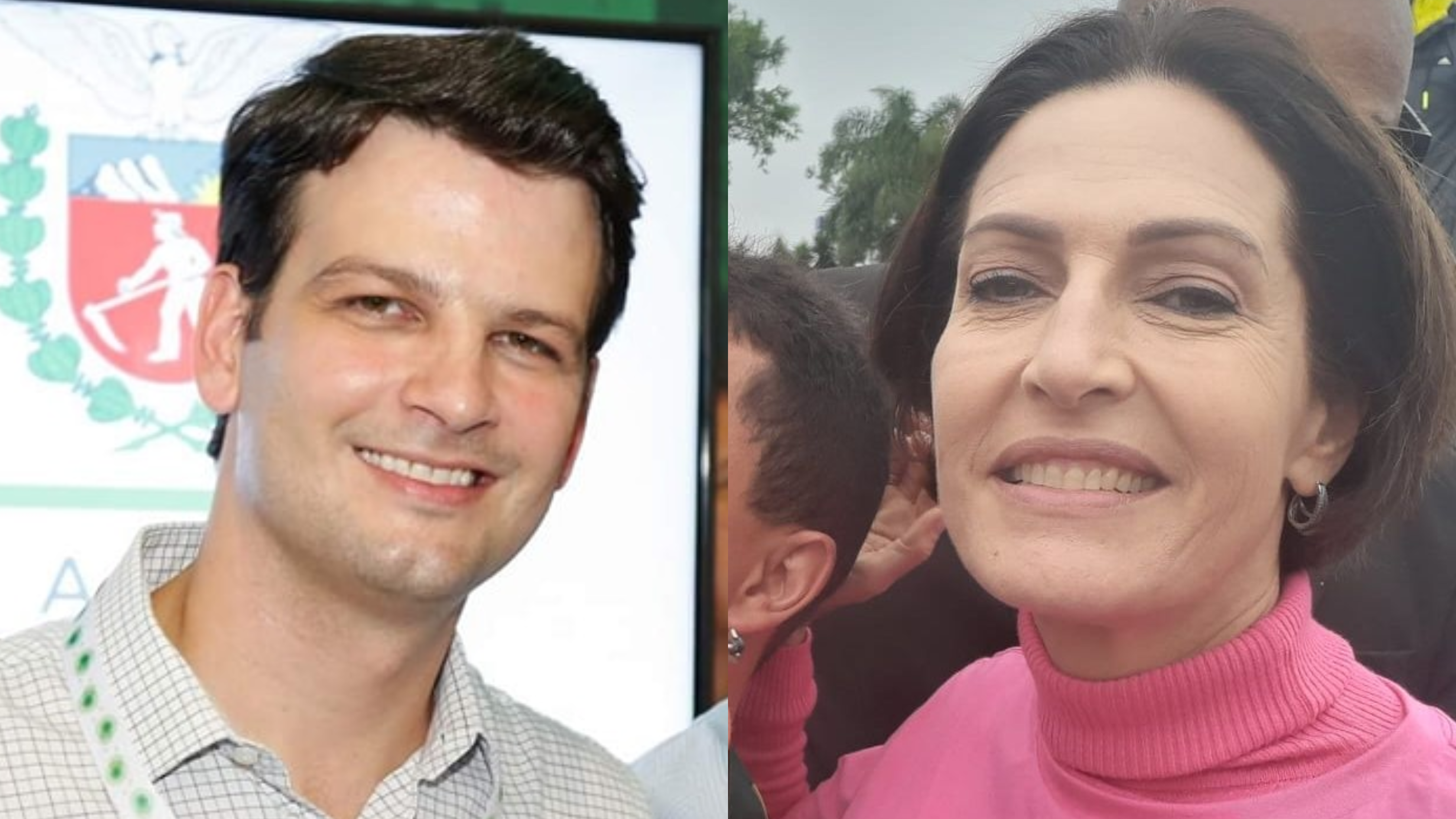 Eduardo Pimentel (à esquerda) e Cristina Graeml disputam o segundo turno em Curitiba