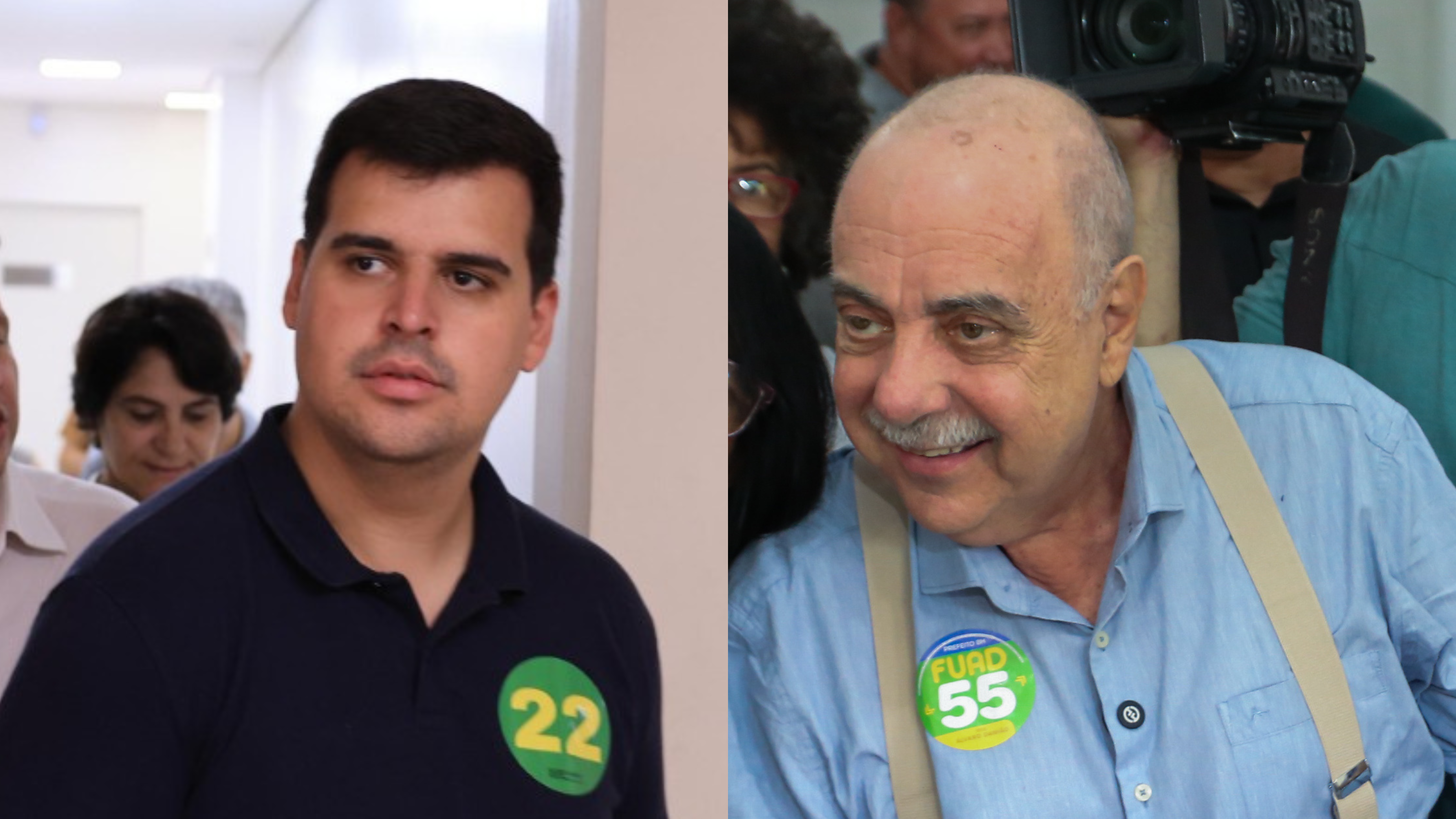 Engler e Noman durante a campanha para o segundo turno de BH